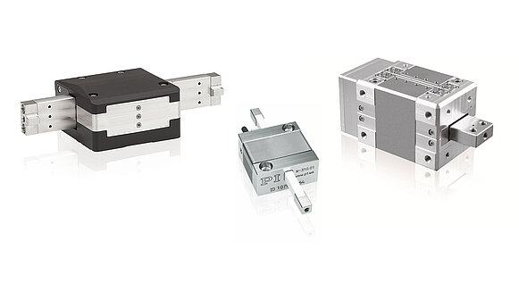 PiezoWalk® OEM-Antriebe sind kompakt und kraftvoll, von links N-331, N-310, N-216