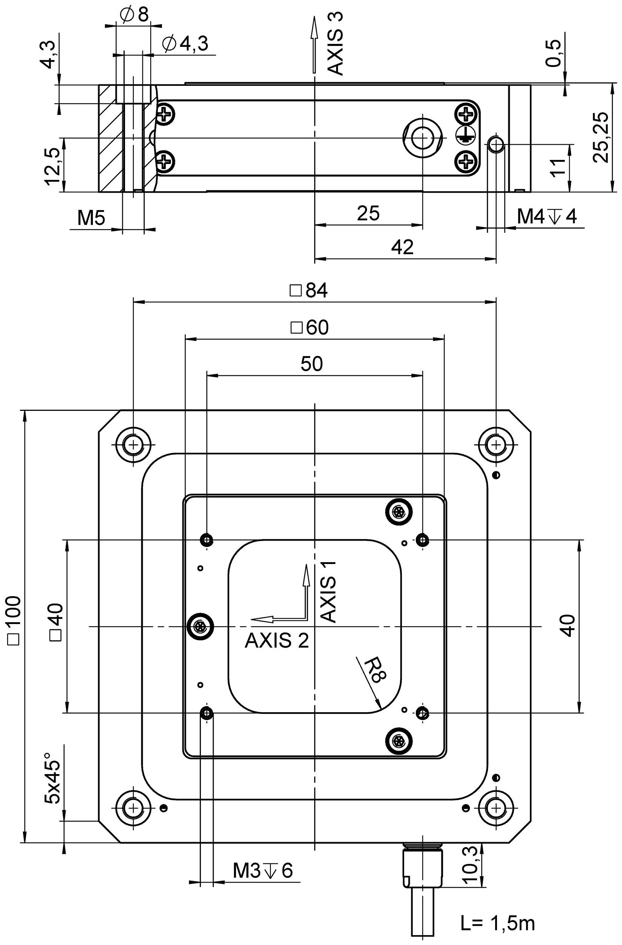P-733.3 XYZ Piezo Nanopositioner
