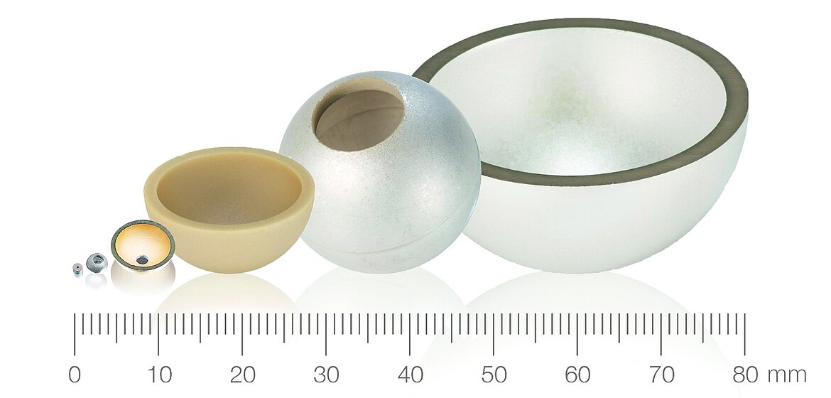 Spherical and hemispherical piezo transducers